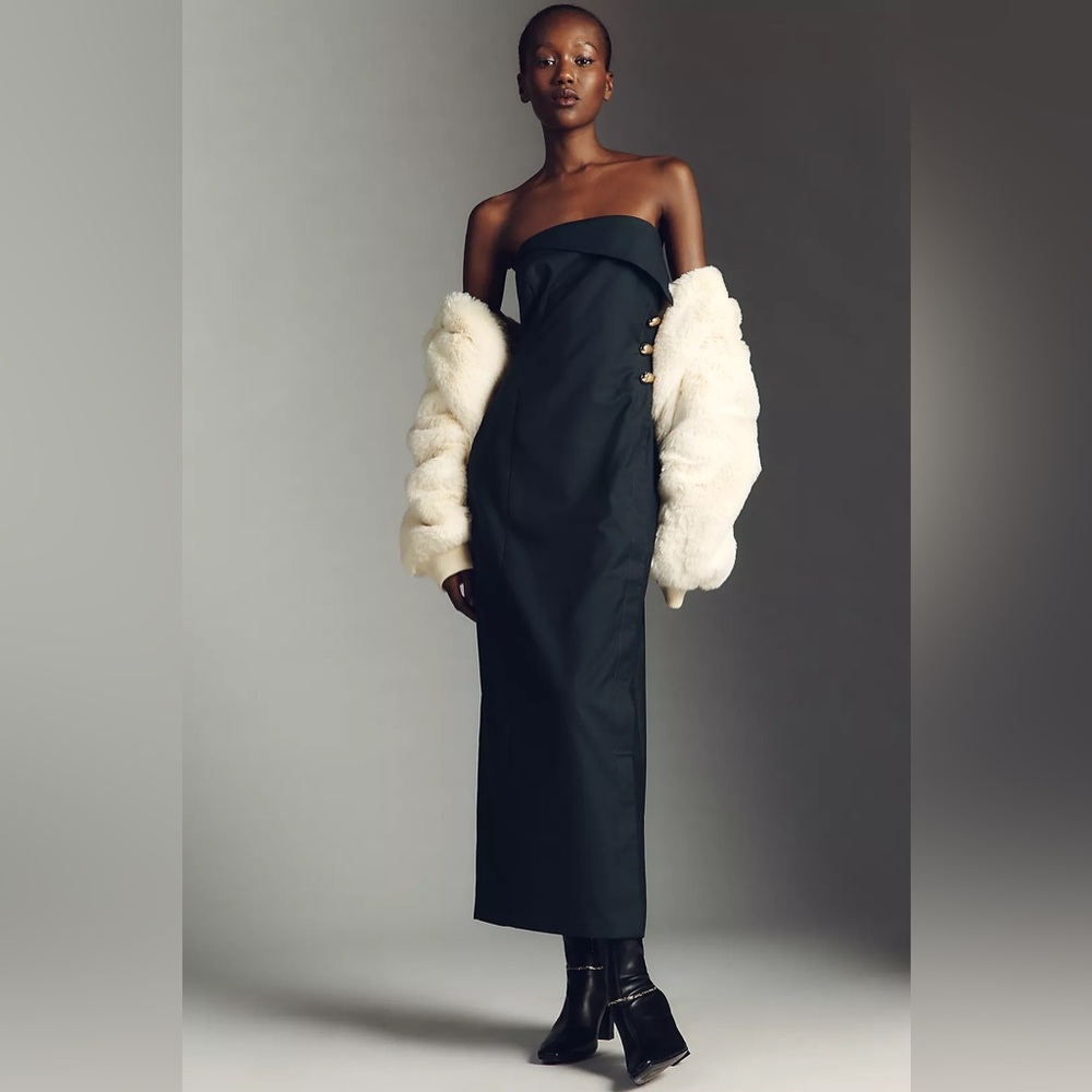 NWT! Anthropologie 4th & Reckless Margot Strapless Midi Dress 👝